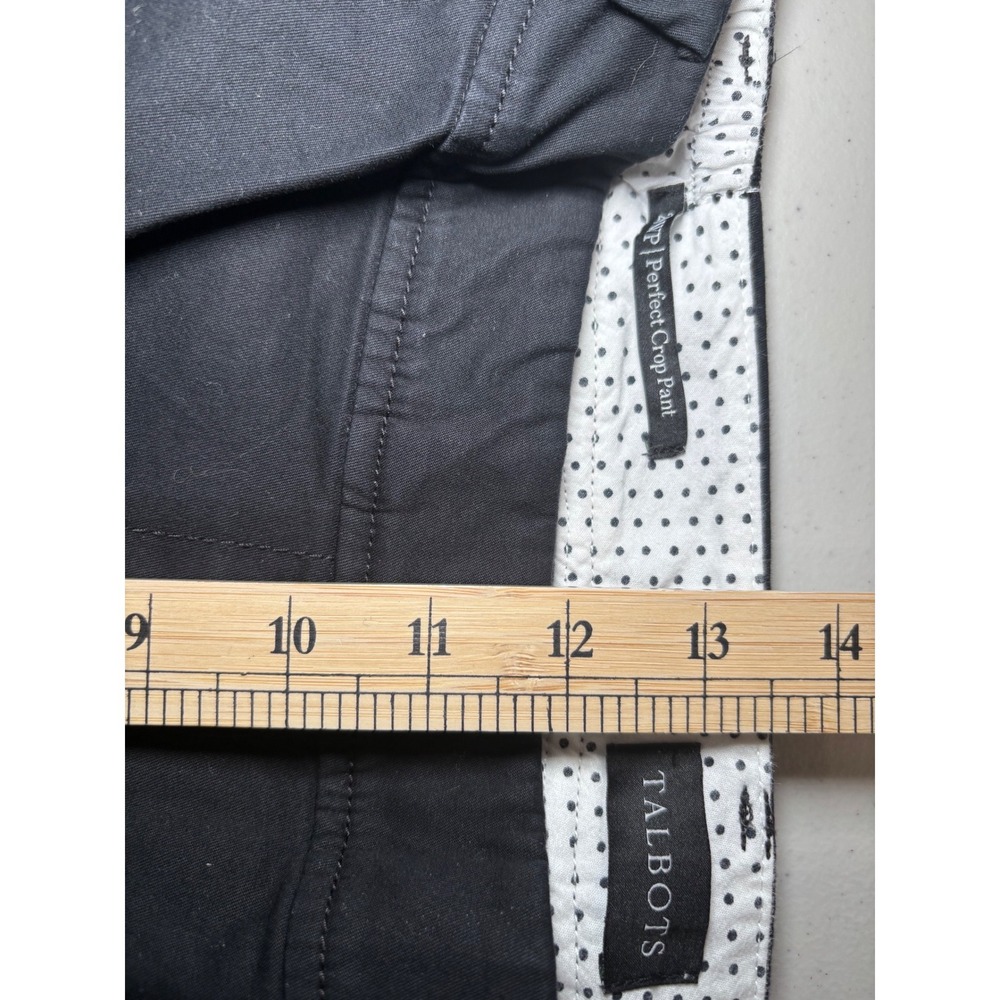 Talbots Perfect Crop Pant Black 20WP Plus Petite Cotton Stretch Chino Cropped - Picture 7 of 9
